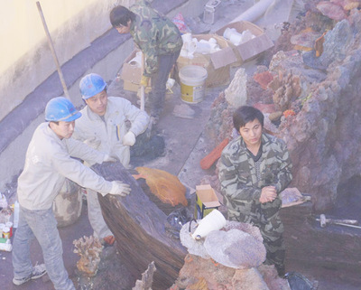 仿真珊瑚造景着色